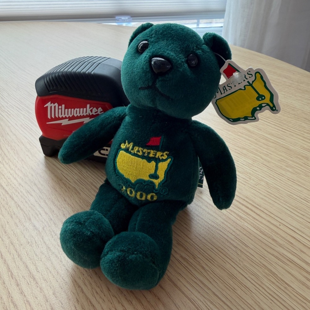 VTG Masters 2000 Golf Plush Bear Cooperstown Bears Green Augusta National NWT